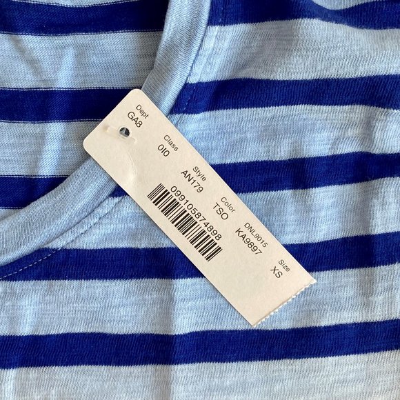 🐟2x HP!🐟 NWT J. Crew Dip-dyed Striped Tee - Picture 5 of 8